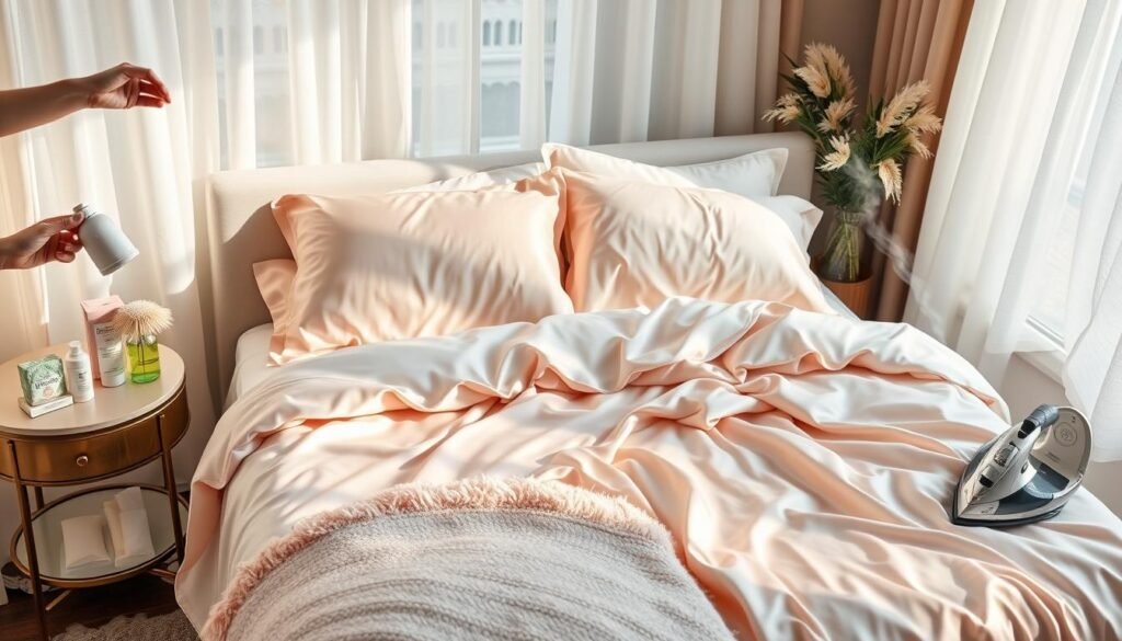 Silk Bedding Care