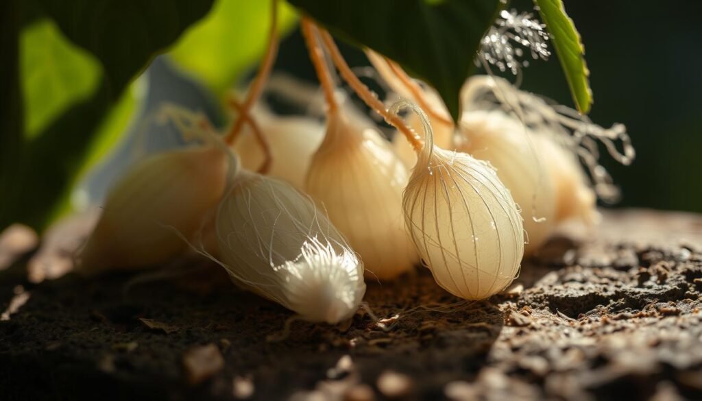 Silkworm cocoons