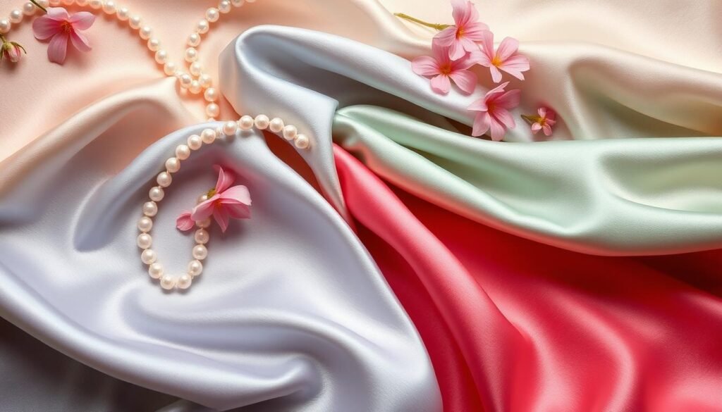 silk charmeuse and satin crepe