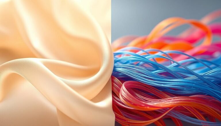 silk fibers vs synthetic fibers